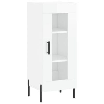 Vidaxl Komoda visok sijaj bela 34,5x34x90 cm inženirski les