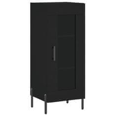 Vidaxl Komoda črna 34,5x34x90 cm inženirski les