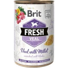 Brit Fresh Proti. Telečje meso s prosom 400 g