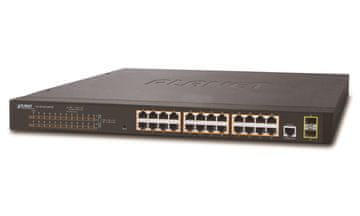 Planet GS-4210-24P2S Stikalo L2, 24x1Gb, 2x SFP, 24x PoE 802.3at 300W