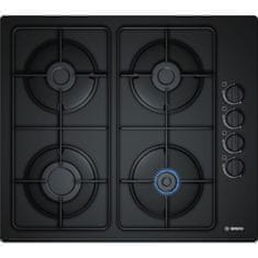 Bosch Bosch Serie 2 POP6B6B80 Vgrajen plinski kuhalnik z 4 kuhalnimi površinami, črna, steklena površina, 590 mm- Odprta embalaža