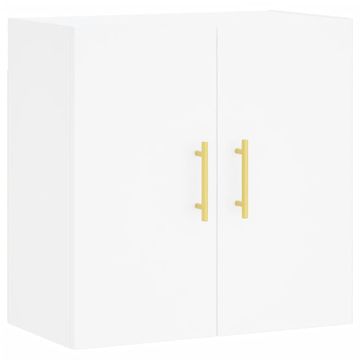 Vidaxl Stenska omarica bela 60x31x60 cm inženirski les