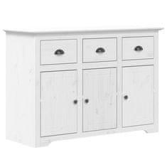 Vidaxl Komoda BODO bela 115,5x44x80 cm trdna borovina