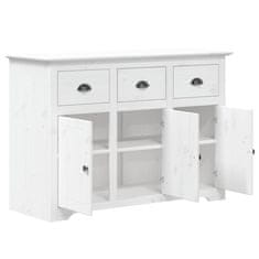 Vidaxl Komoda BODO bela 115,5x44x80 cm trdna borovina