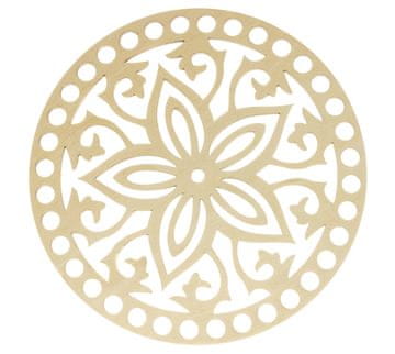 Dno - pokrov iz vezanega lesa - premer 15 cm - luknje 6 mm