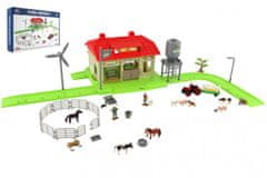 Teddies Set domače kmetije z živalmi in traktorjem iz plastike z dodatki