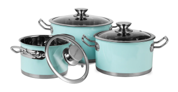 shumee Vintage Cuisine 3-delni set loncev iz nerjavečega jekla