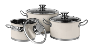 shumee Vintage Cuisine 3-delni set loncev iz nerjavečega jekla