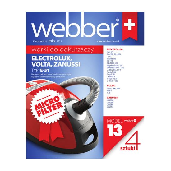 Webber ELECTROLUX tip E-51 Safbag