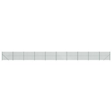 Vidaxl Mrežna ograja s prirobnico zelena 1,6x25 m