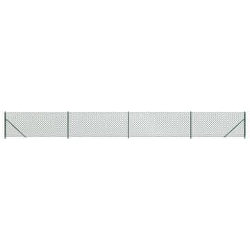 Vidaxl Mrežna ograja s prirobnico zelena 1x10 m