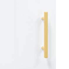 Vidaxl Stenska omarica visok sijaj bela 60x31x70 cm inženirski les