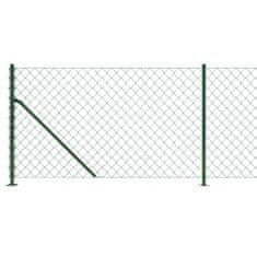 Vidaxl Mrežna ograja s prirobnico zelena 0,8x10 m
