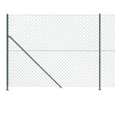 Vidaxl Mrežna ograja s prirobnico zelena 1,4x10 m