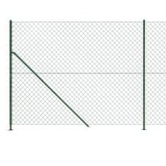 Vidaxl Mrežna ograja s prirobnico zelena 1,6x10 m