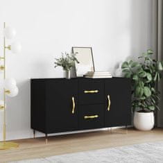 Vidaxl Komoda črno 100x36x60 cm inženirski les