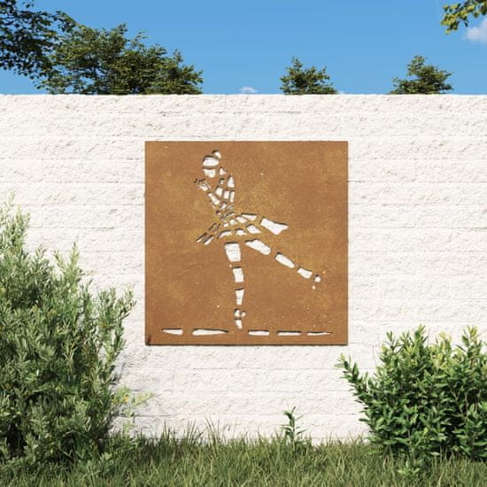 Vidaxl Vrtna stenska dekoracija 55x55 cm corten jeklo baletka