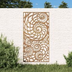 Vidaxl Vrtna stenska dekoracija 105x55 cm corten jeklo školjke