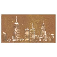Vidaxl Vrtna stenska dekoracija 105x55 cm corten jeklo panorama