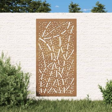 Vidaxl vidaXL Vrtna stenska dekoracija, 105x55 cm, kortensko jeklo, listi