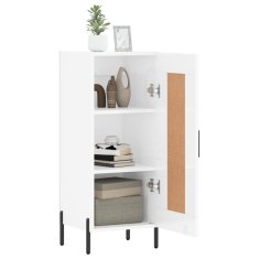 Vidaxl Komoda visok sijaj bela 34,5x34x90 cm inženirski les