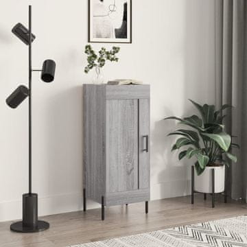 Vidaxl vidaXL Omarica, siva sonoma hrastova, 34,5 x 34 x 90 cm, material na osnovi lesa