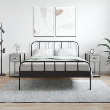 Vidaxl vidaXL Nočne omarice, komplet 2 kosov, siv hrast sonoma, 30x60x60 cm