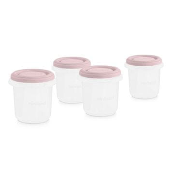 Miniland Baby Posode za shranjevanje hrane, Terra, 4x250 ml, roza