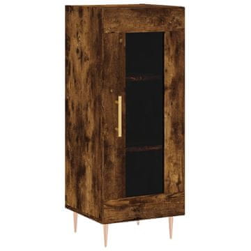 Vidaxl Komoda dimljeni hrast 34,5x34x90 cm inženirski les
