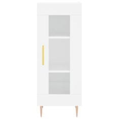 Vidaxl Visoka omara bela 34,5x34x180 cm inženirski les