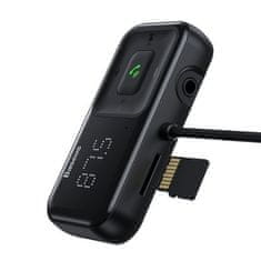 BASEUS Brezžični FM-oddajnik Bluetooth s polnilnikom S-16 Overseas edition črn