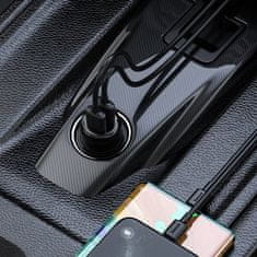 BASEUS Brezžični FM oddajnik Bluetooth z polnilnikom S-16 Overseas edition črn