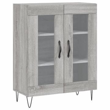 Vidaxl Komoda siva sonoma 69,5x34x90 cm inženirski les