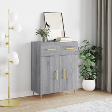 Vidaxl vidaXL Omarica, siv hrast sonoma, 69,5 x 34 x 90 cm, material na osnovi lesa