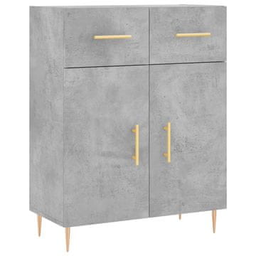 Vidaxl Komoda betonsko siva 69,5x34x90 cm inženirski les