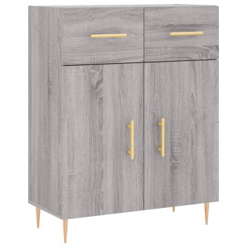 Vidaxl Komoda siva sonoma 69,5x34x90 cm inženirski les