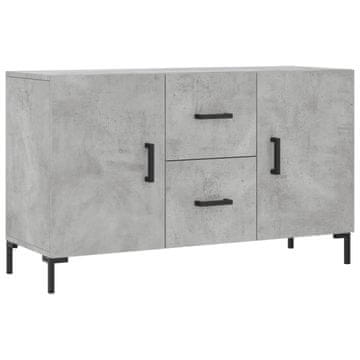 Vidaxl Komoda betonsko siva 100x36x60 cm inženirski les