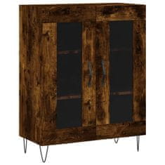 Vidaxl Komoda dimljeni hrast 69,5x34x90 cm inženirski les