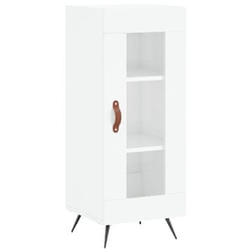 Vidaxl Komoda visok sijaj bela 34,5x34x90 cm inženirski les