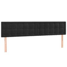 Vidaxl Box spring postelja z vzmetnico črna 160x200 cm žamet
