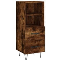 Vidaxl Komoda dimljeni hrast 34,5x34x90 cm inženirski les