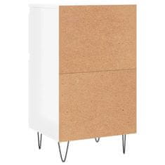 Vidaxl Komoda 2 kosa visok sijaj bela 40x35x70 cm inženirski les