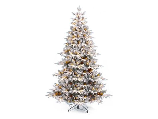LAALU.cz Božično drevo umetna zasnežena jelka DELUXE Anita 150 cm s SMART LED LIGHTING s stojalom