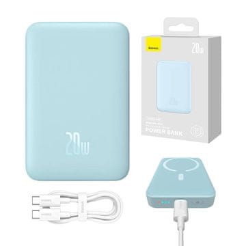 BASEUS powerbank magnetic mini 10000mah 20w magsafe (modra)