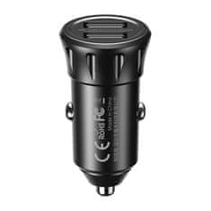 REMAX avtomobilski polnilec 2x usb, rcc236, 2,4a (črn)
