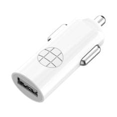 Budi Budi LED avtomobilski polnilec 1x USB, 2,4A (bela)