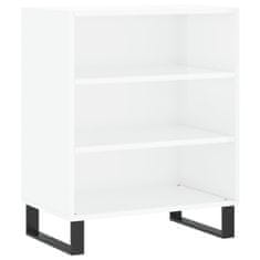 Vidaxl Komoda visok sijaj bela 57x35x70 cm inženirski les