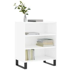 Vidaxl Komoda visok sijaj bela 57x35x70 cm inženirski les