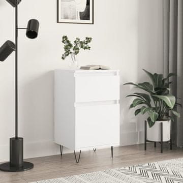 Vidaxl vidaXL Predalnik, bel, 40x35x70 cm, material na osnovi lesa