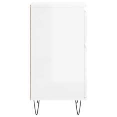 Vidaxl Komoda 2 kosa visok sijaj bela 40x35x70 cm inženirski les